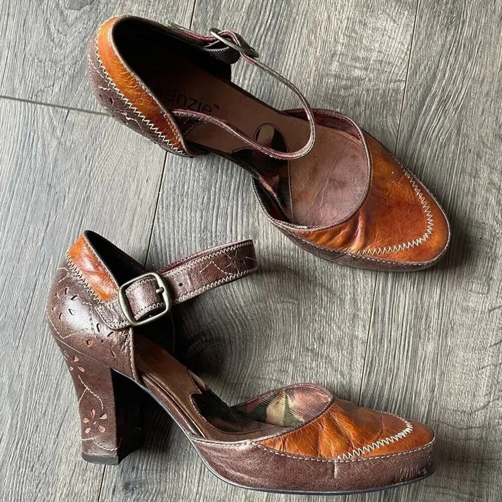 Kenzie Women’s size 8 Kayna Brown Leather Heels